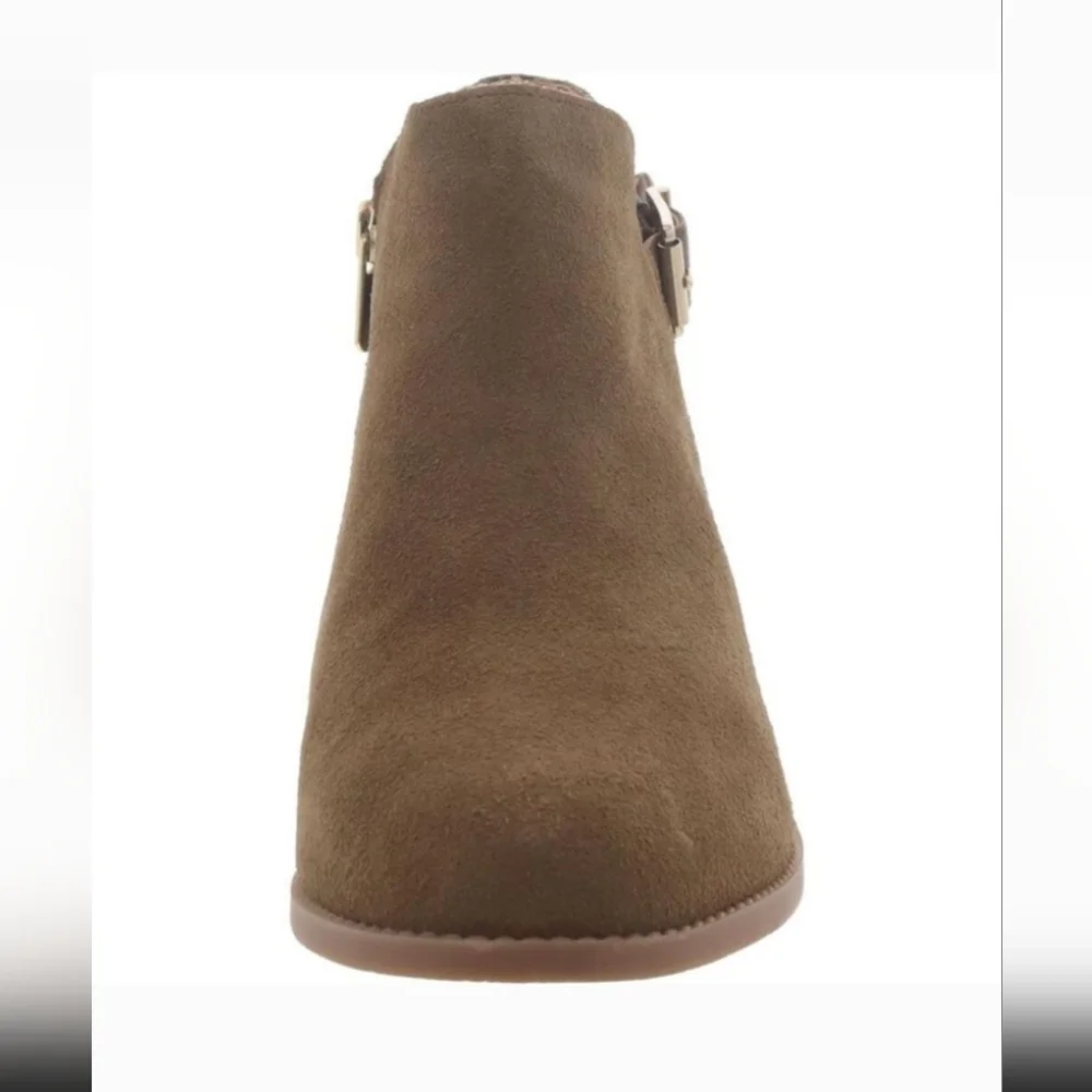 Vionic Womens Millie Suede Zipper Booties  NIB Size 8 Wide Olive